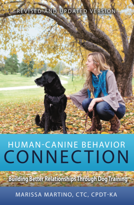 the cover of human-canine behavior connection, a dog training and behavior book